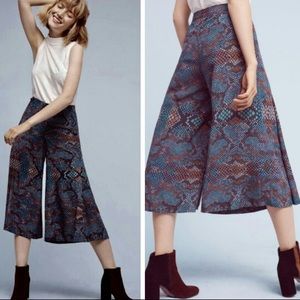Anthropologie Cullotte Pants Sz 4 Wide Leg Gaucho